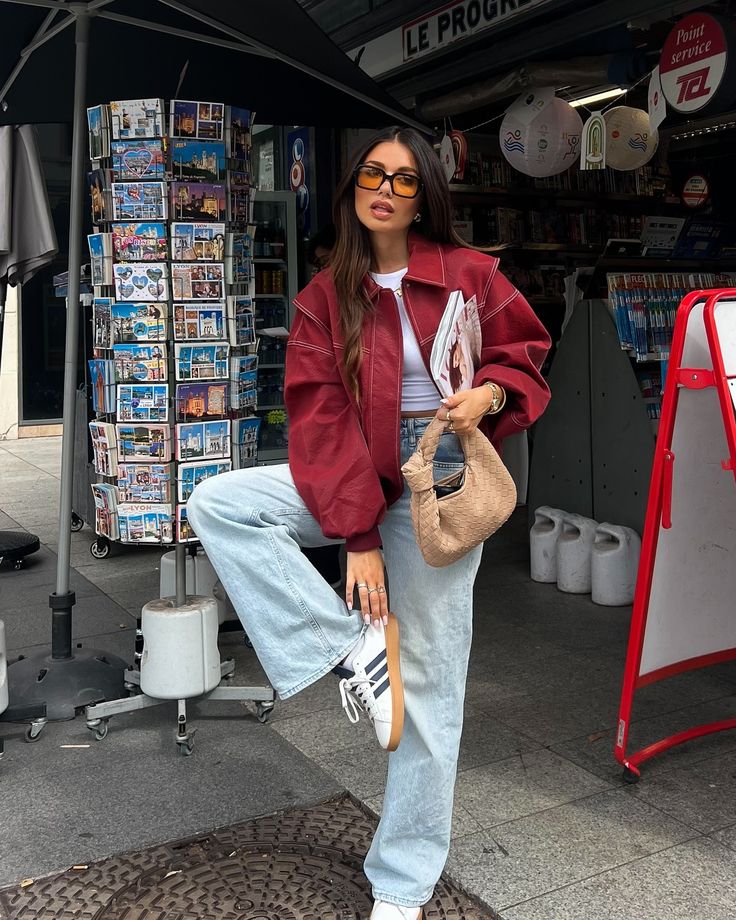 Sammyjane Red Leather Jacket